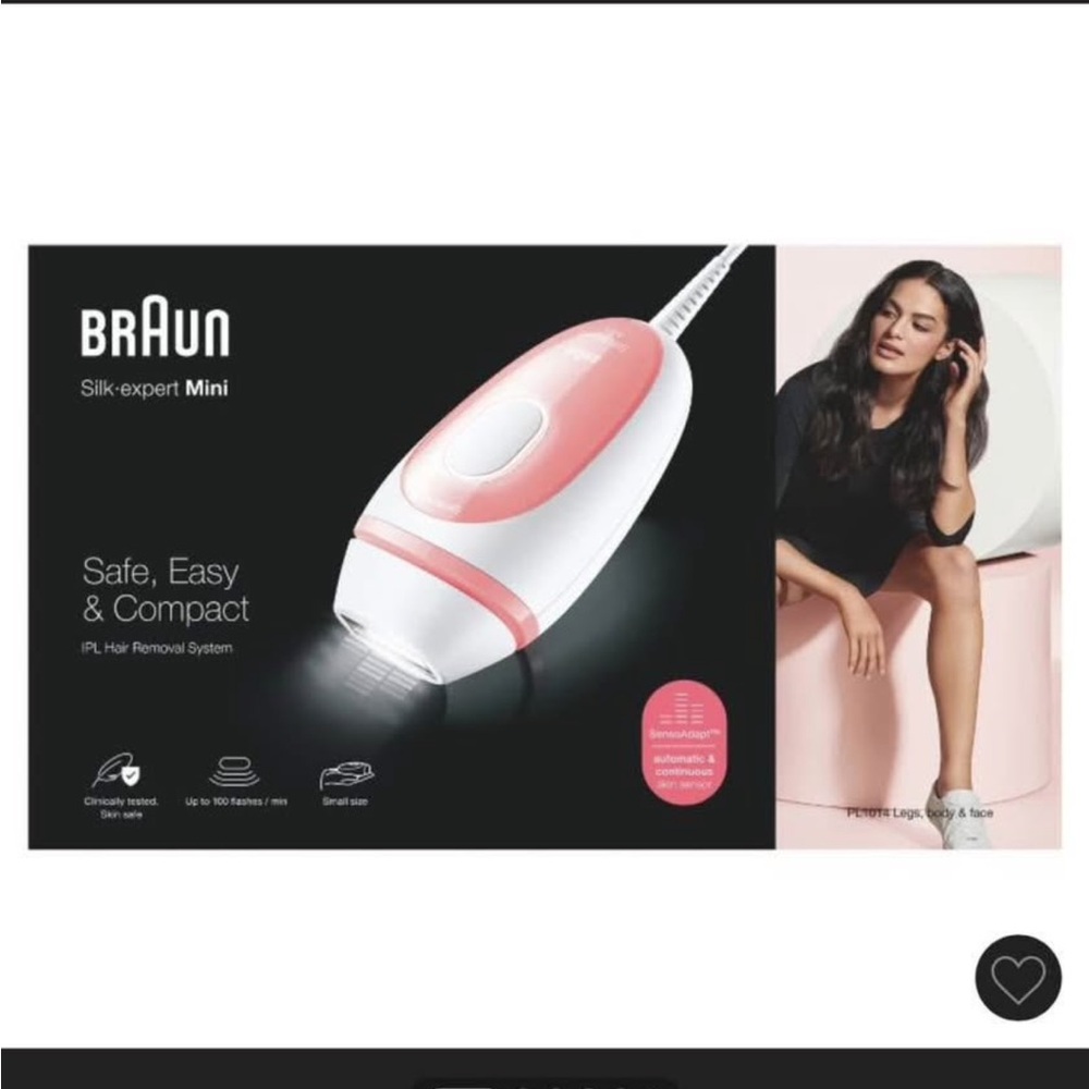 New Braun Silk-expert Mini IPL Hair Removal System - Pink and White